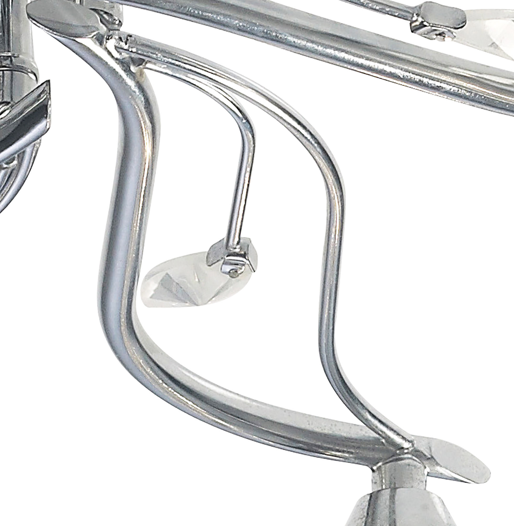 Leimo Crystal Ceiling 6 Light Polished Chrome IL30956  Diyas Leimo Polished Chrome